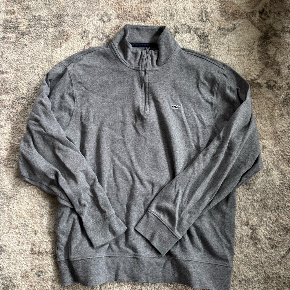 Men's Gray Quarter-Zip Sweater